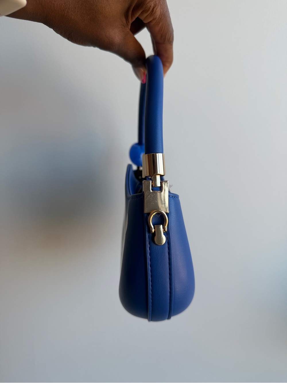 Melee Bianco Blue Polka Dot Crossbody Bag - Picture 2 of 4